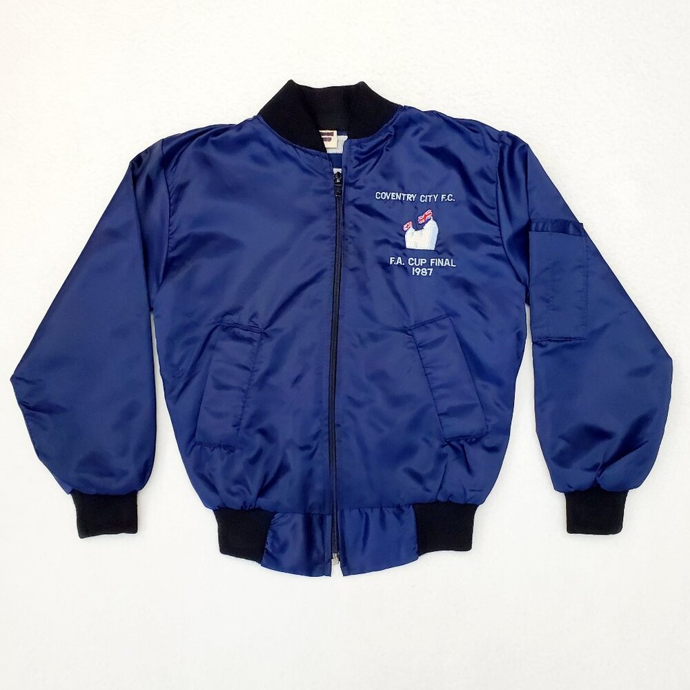 COVENTRY CITY FC 1987 Wembley FA Cup Final Vintage Blue Football Jacket Shirt